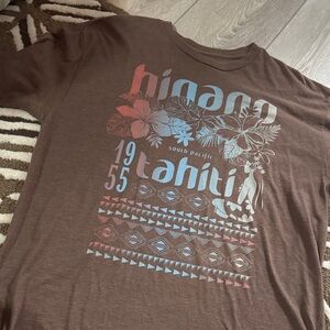 Hinano Brown Tahiti Graphic T-Shirt